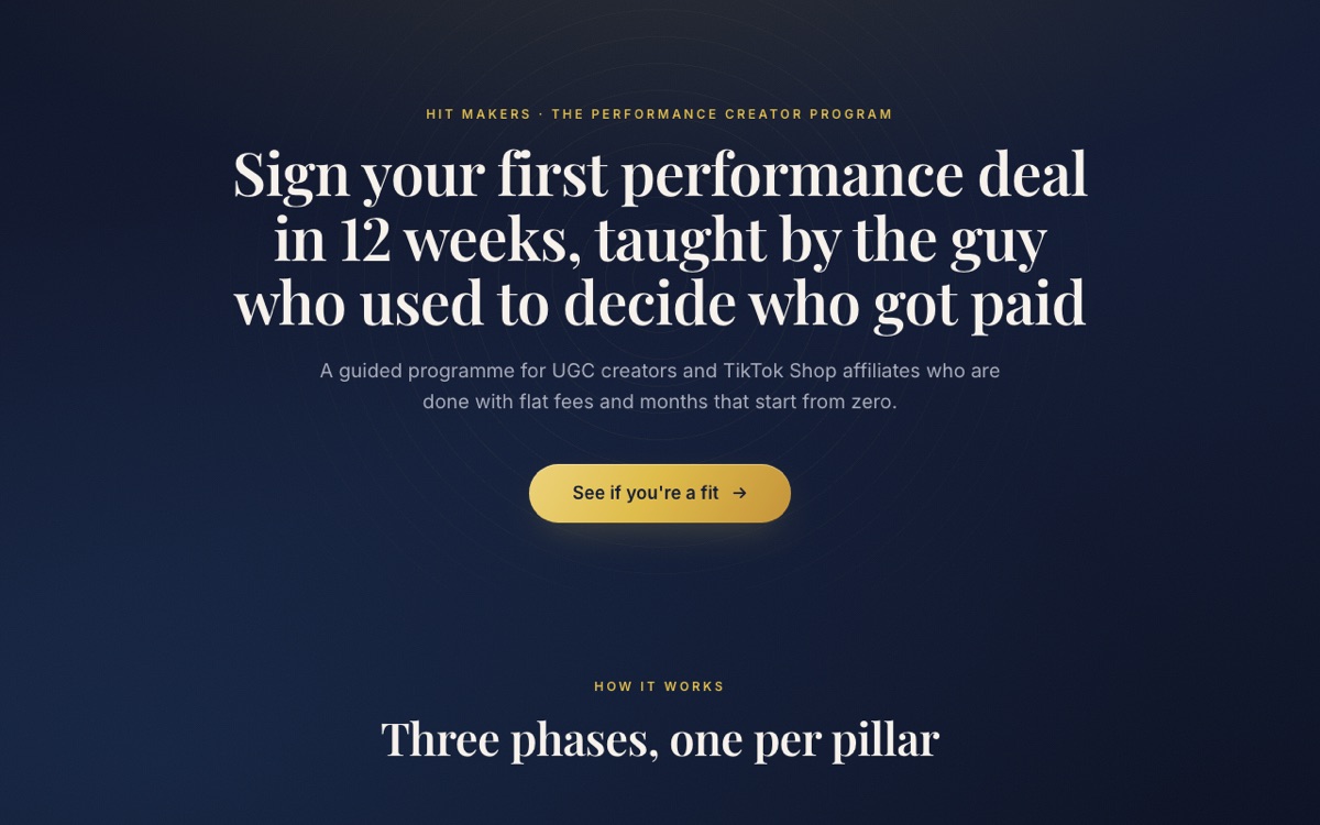 The Performance Creator Program preview