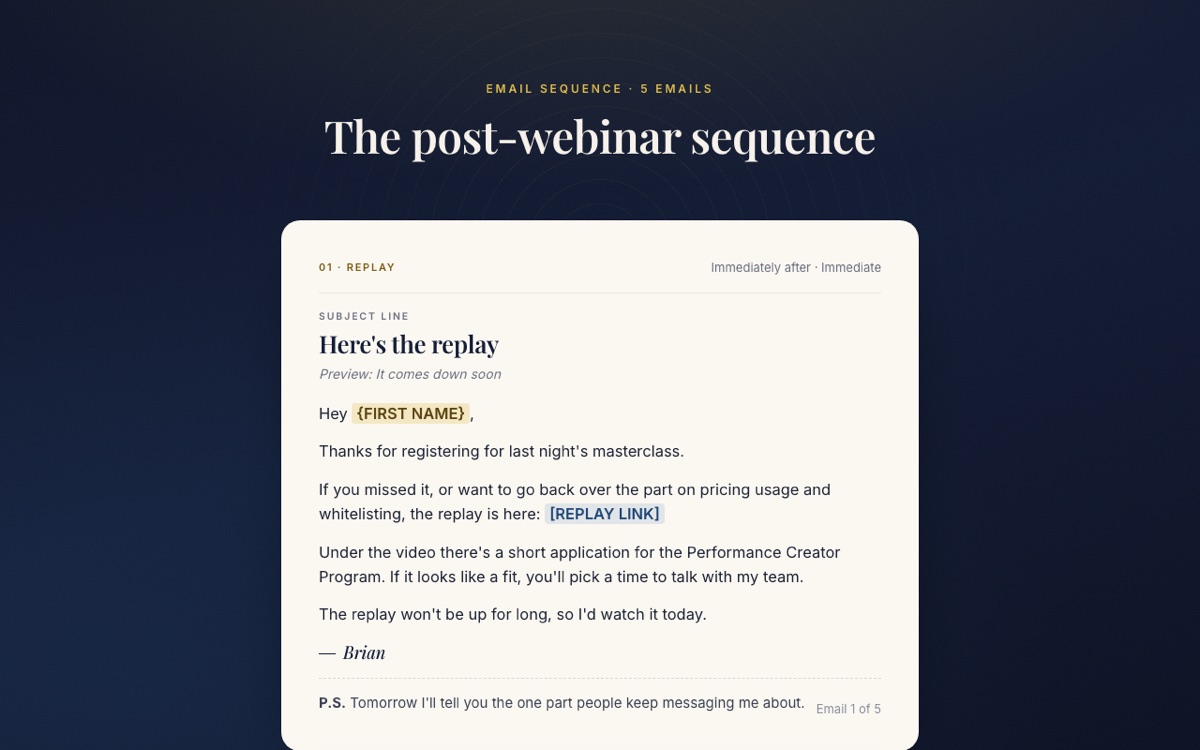 Post-webinar preview